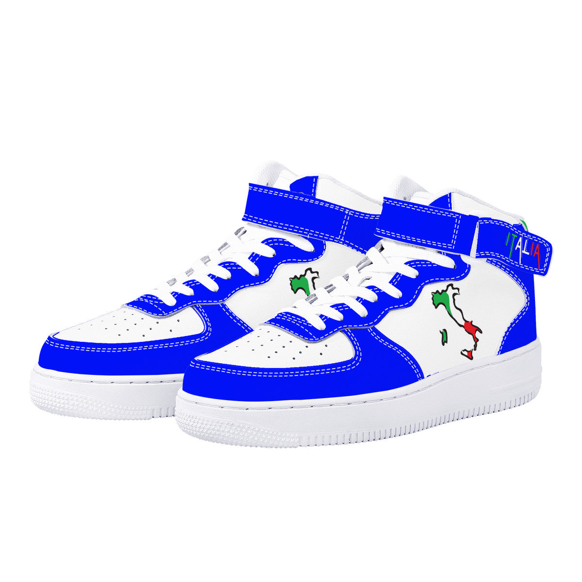 Italia Flag Map High Top Unisex Sneakers