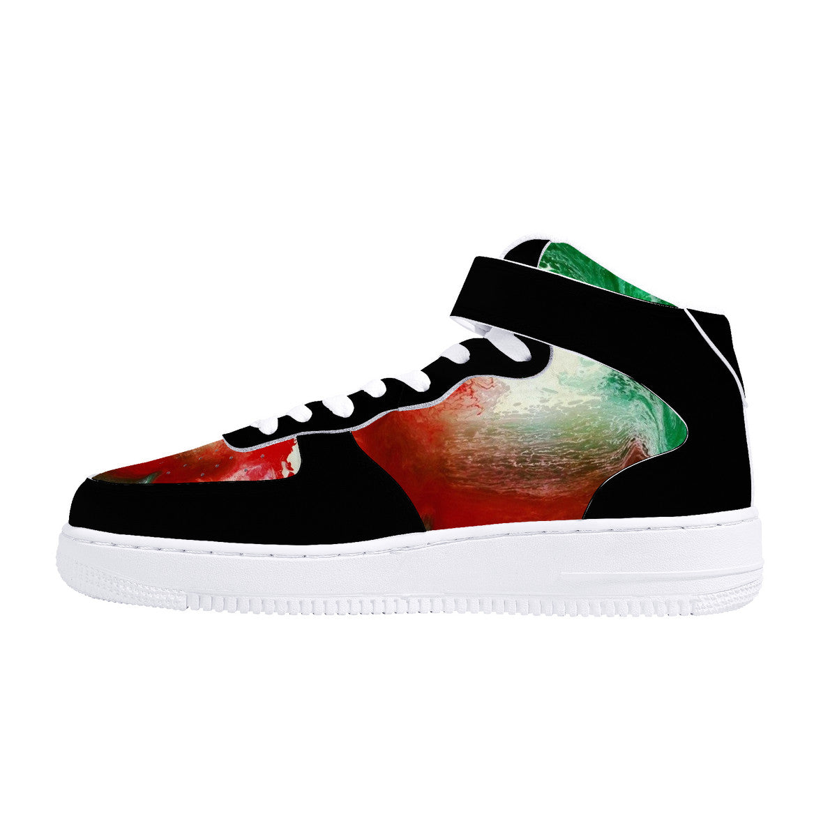 Italy Flag Paint Art High Top Unisex Sneakers