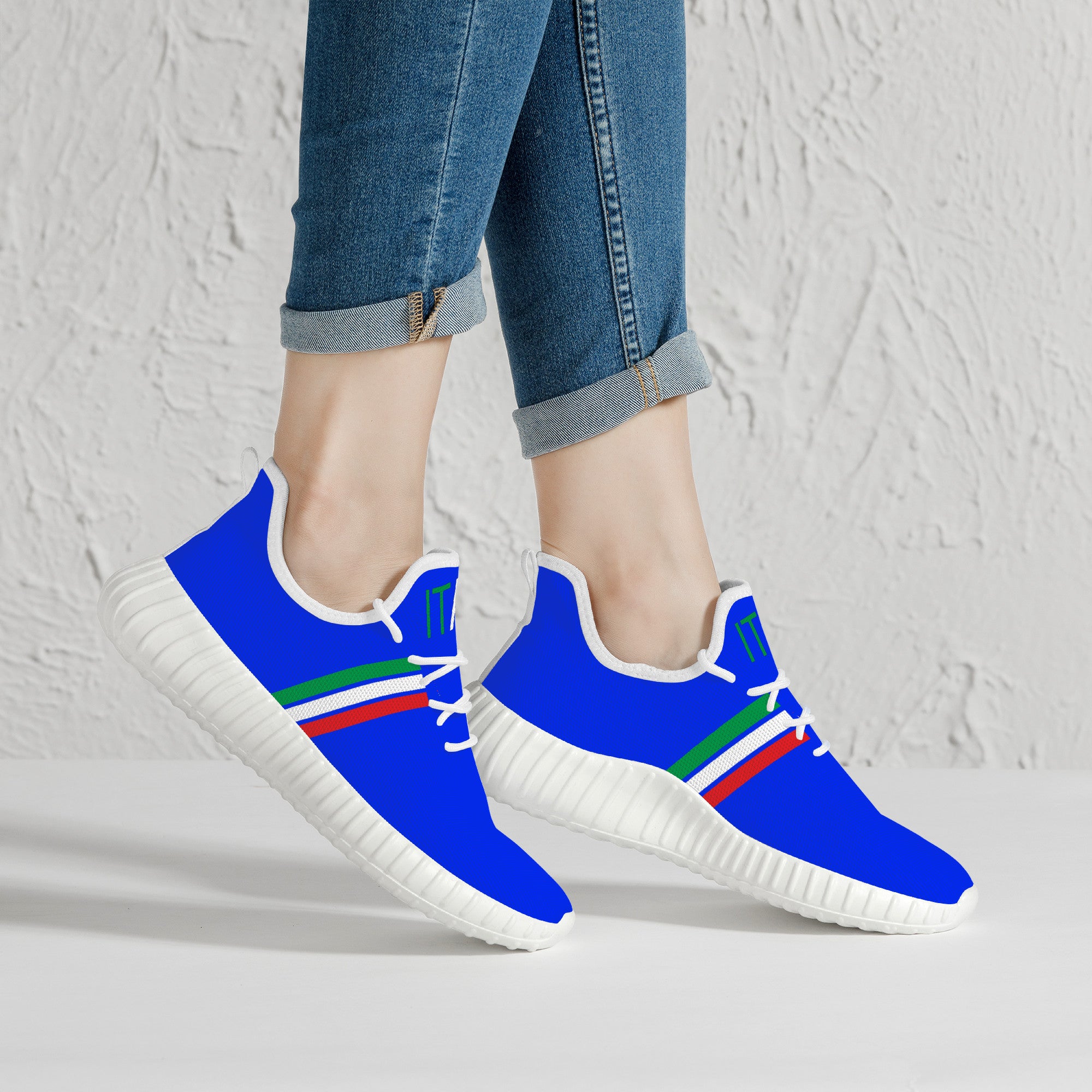 Italia Mesh Knit Sneakers - Blu