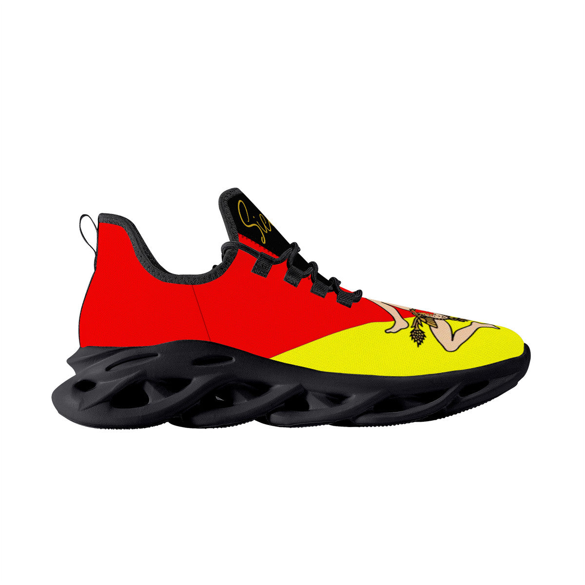 Sicilian Flag Flex Control Sneakers - Black