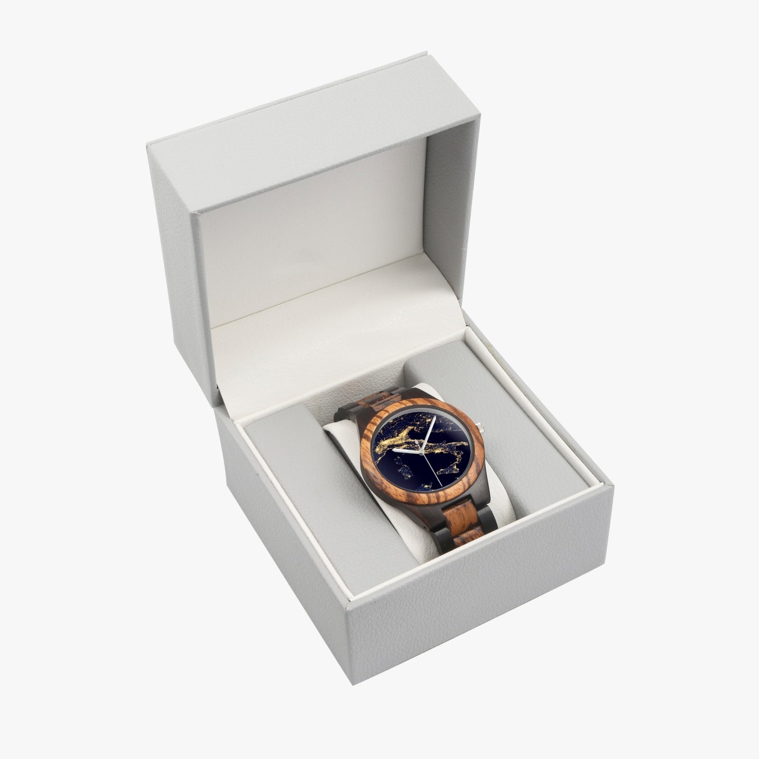 Italy Sat View Contrast Wooden Watch