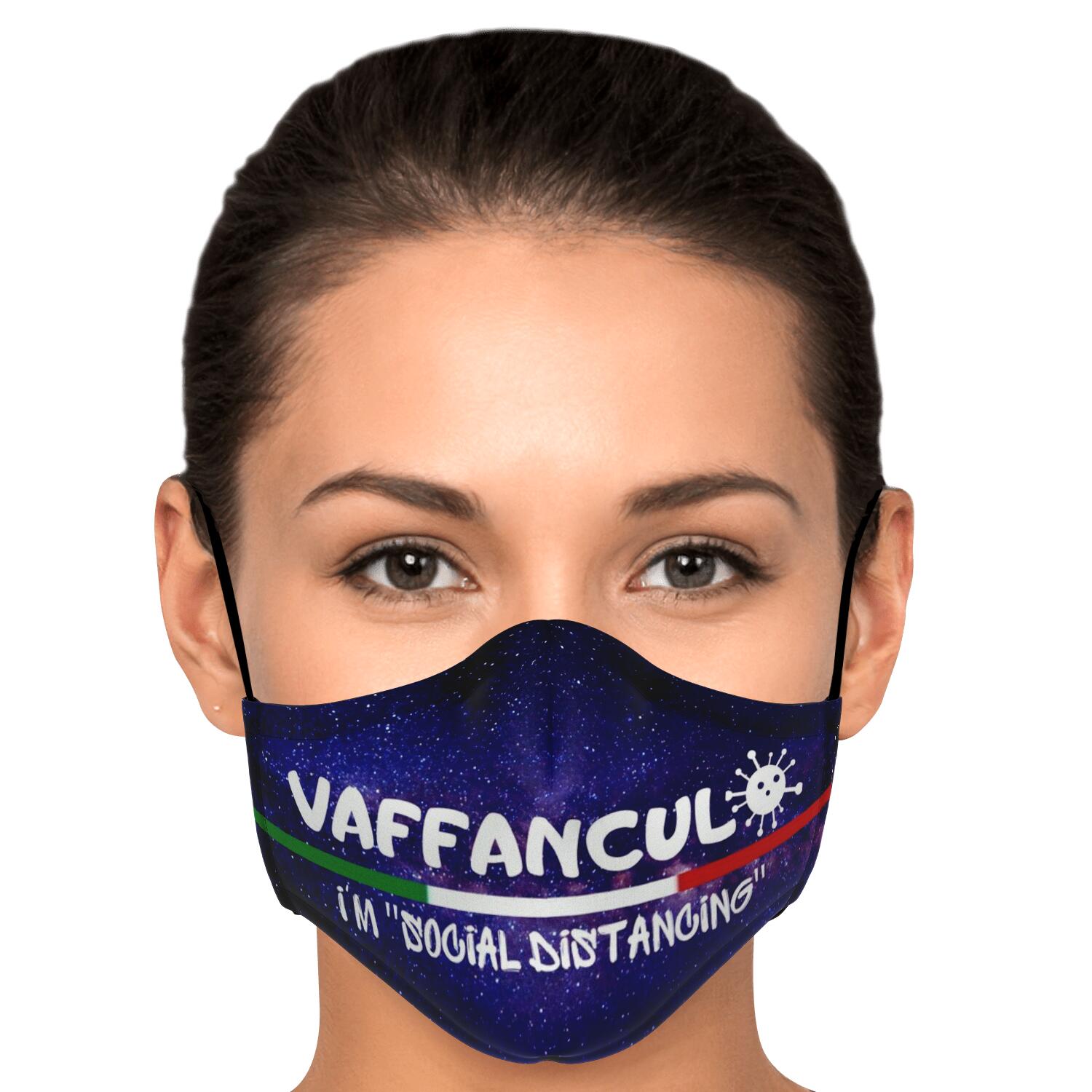 Vaffanculo Social Distancing Galaxy Face Mask + 2 PM 2.5 Filters