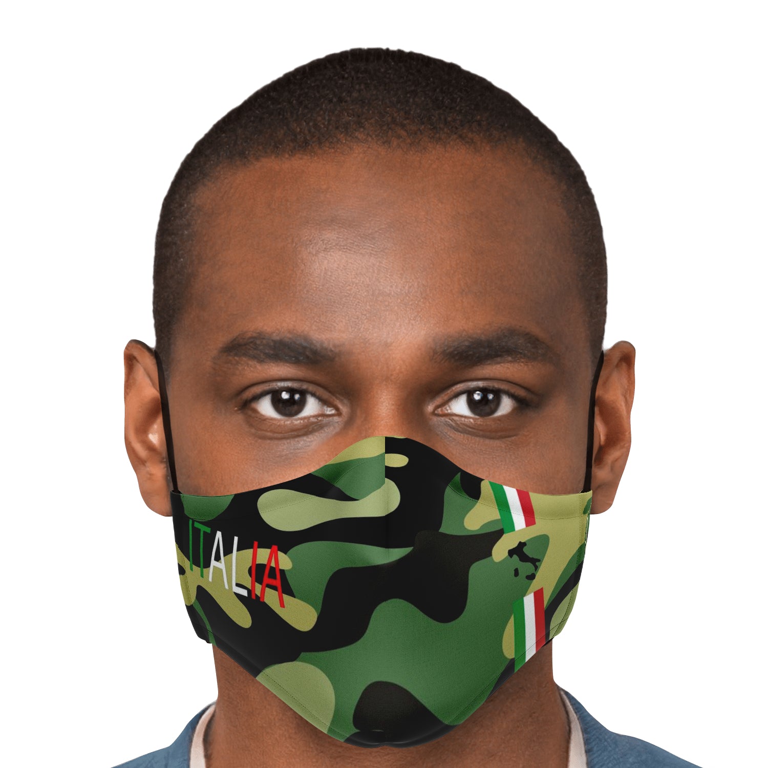 Italia Green Camo Face Mask + 2 PM 2.5 Filters