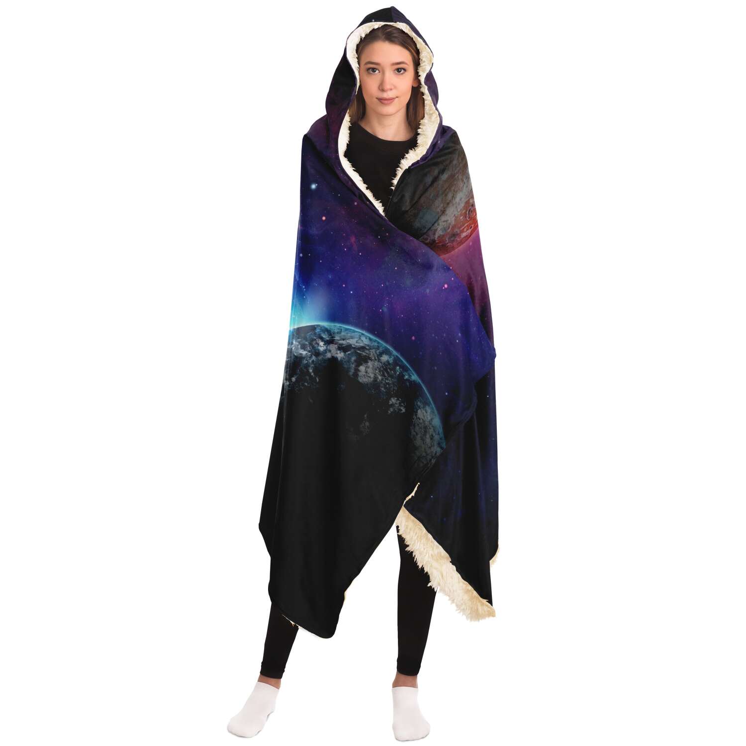 Space Galaxy Hooded Blanket