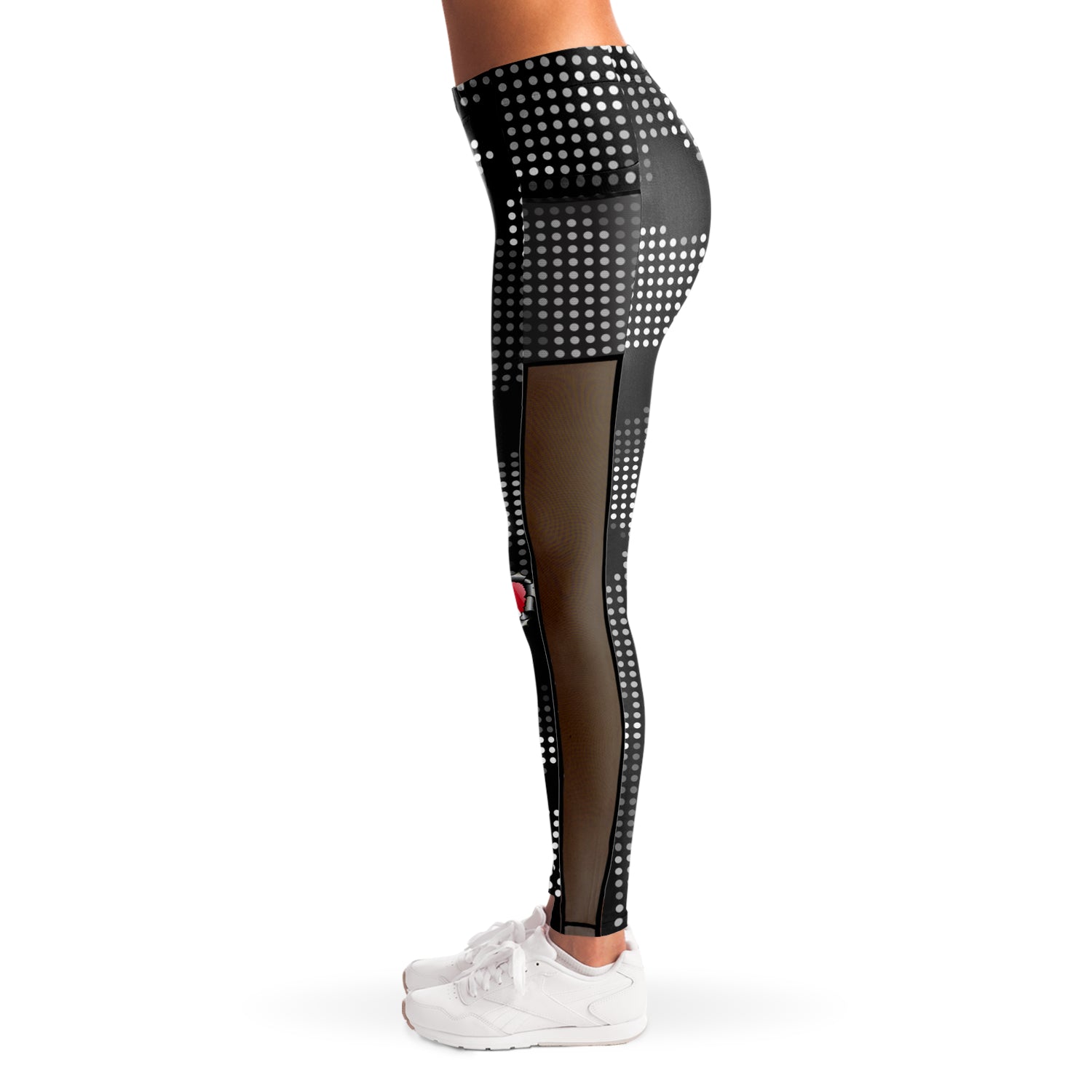 Italian Inside Carbon Fiber Grey Camo Mesh Pocket Leggings