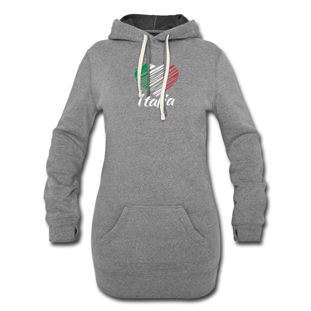 I Love Italy Women's Hoodie Dress - heather gray