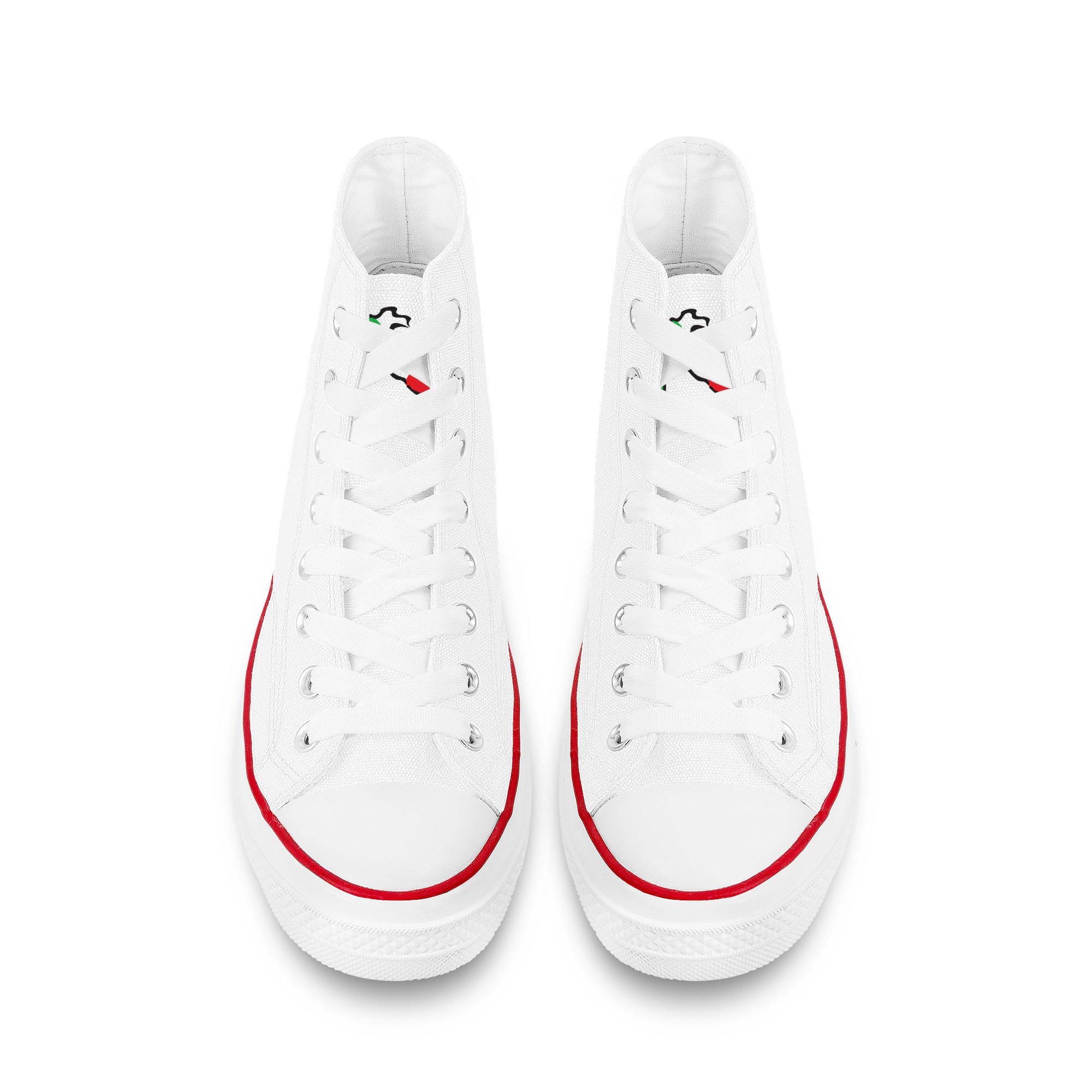 Italia High Top Canvas Shoes - White