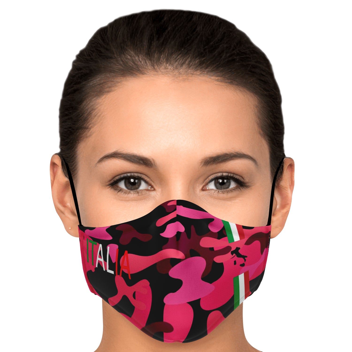 Italia Pink Camo Face Mask + 2 PM 2.5 Filters