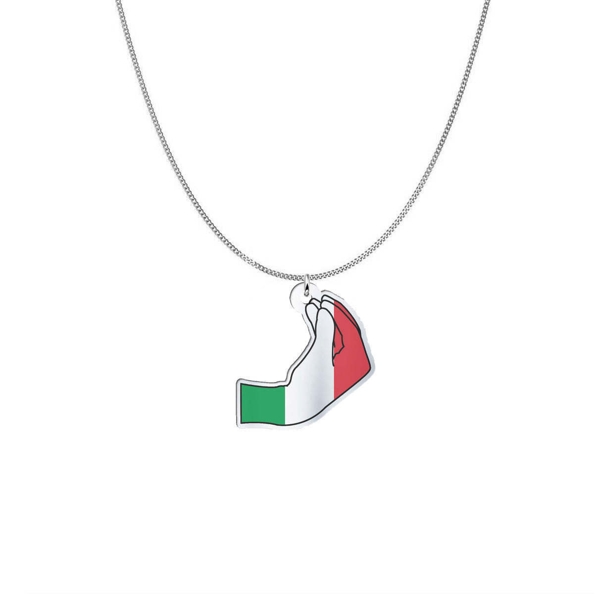 Italian Hand Gesture Freeform Necklace