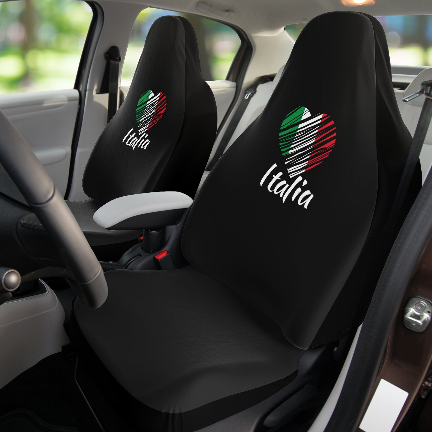 I Love Italy Car Seat Covers (Set Of 2)