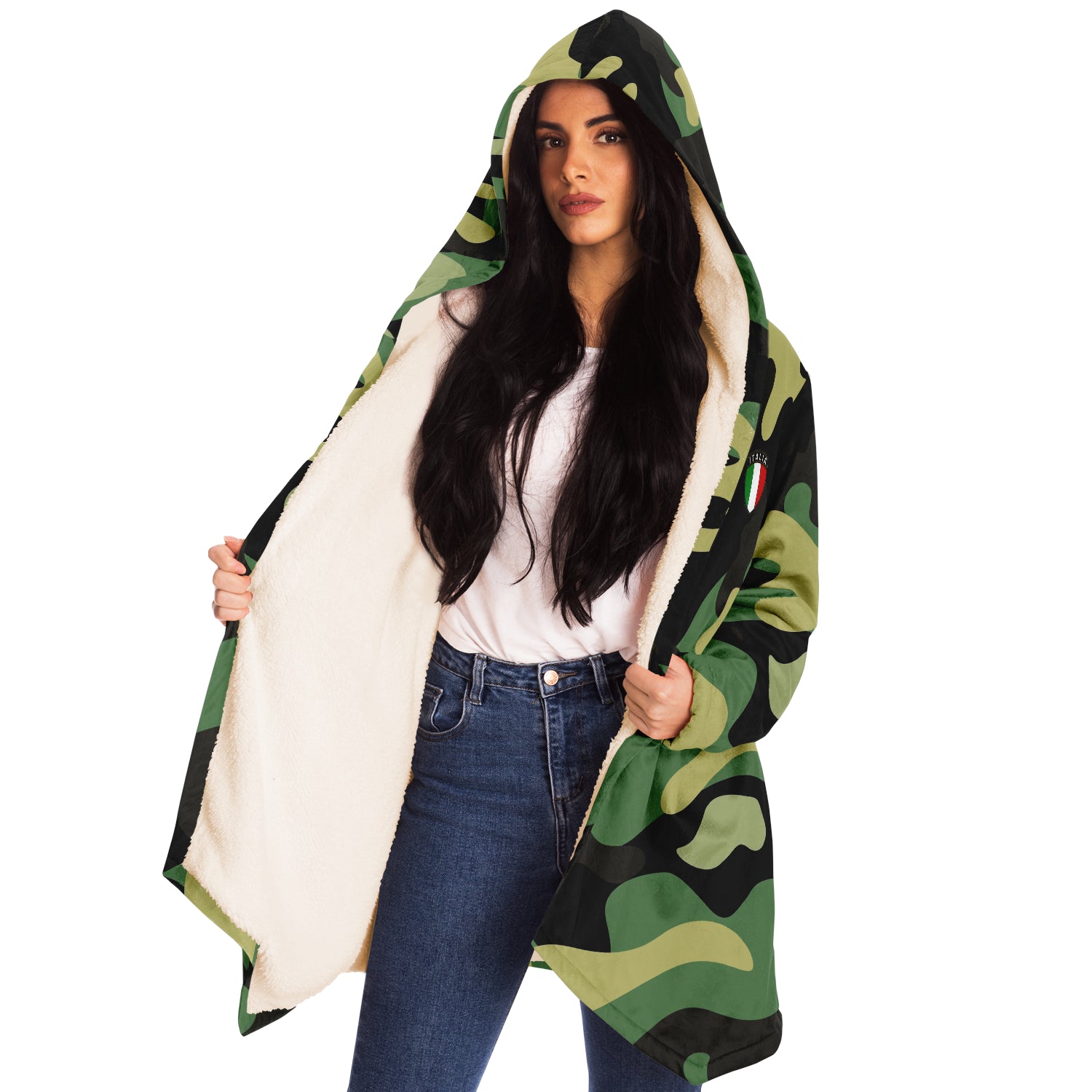 Italia Gren Camo Microfleece Cloak
