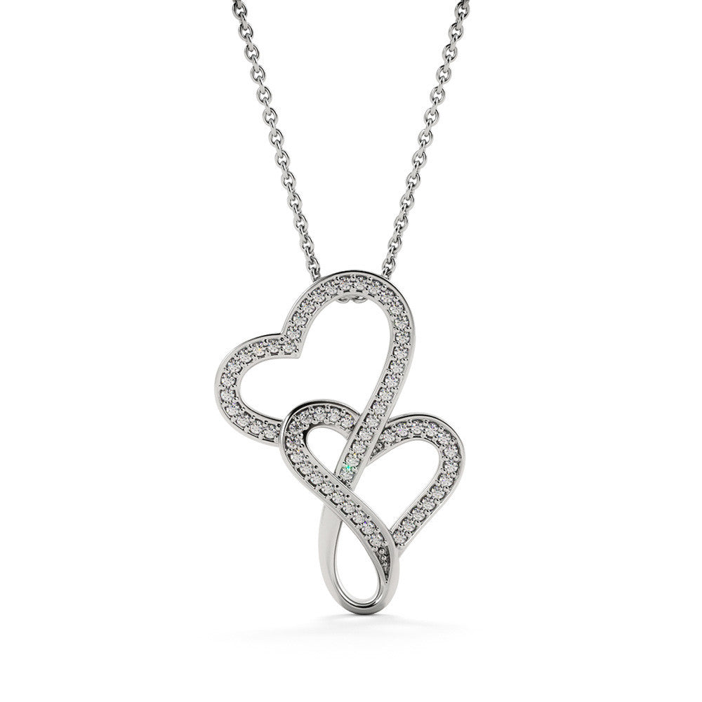 I Love You Double Heart Necklace