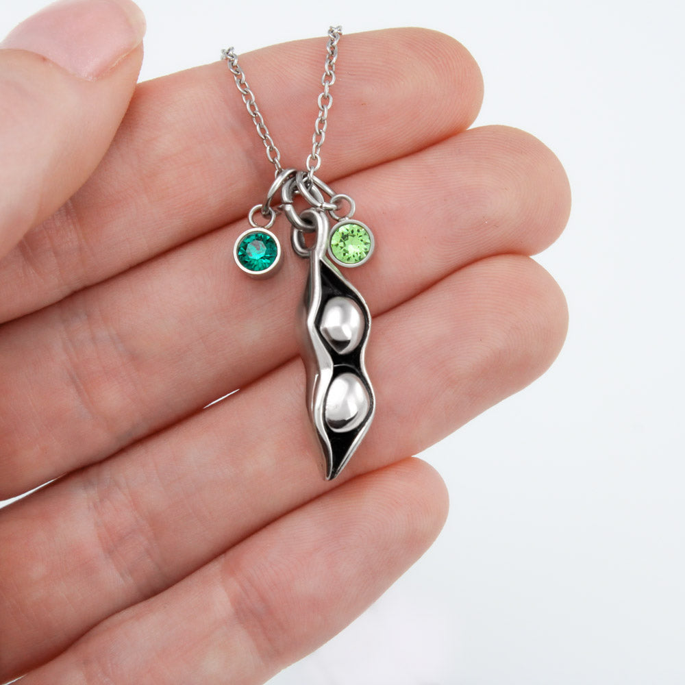 Thank You Mom Pea Pod Necklace Mother's Day 2021 Gift Idea