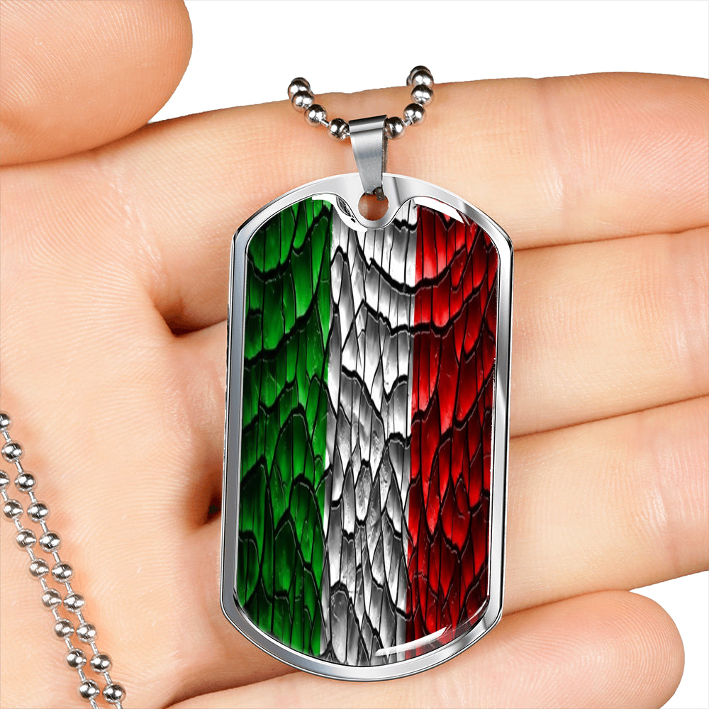 Italy Flag Art Dog-Tag