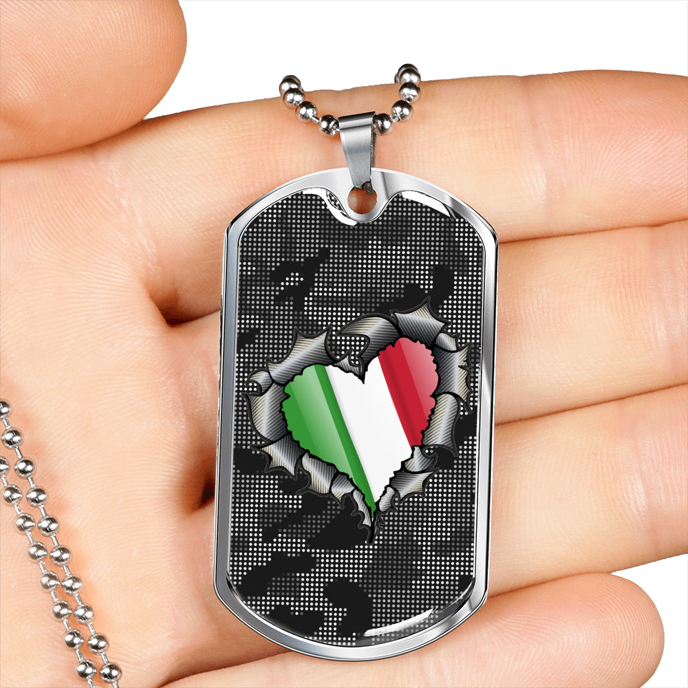 Italia Inside Dog-Tag Necklace