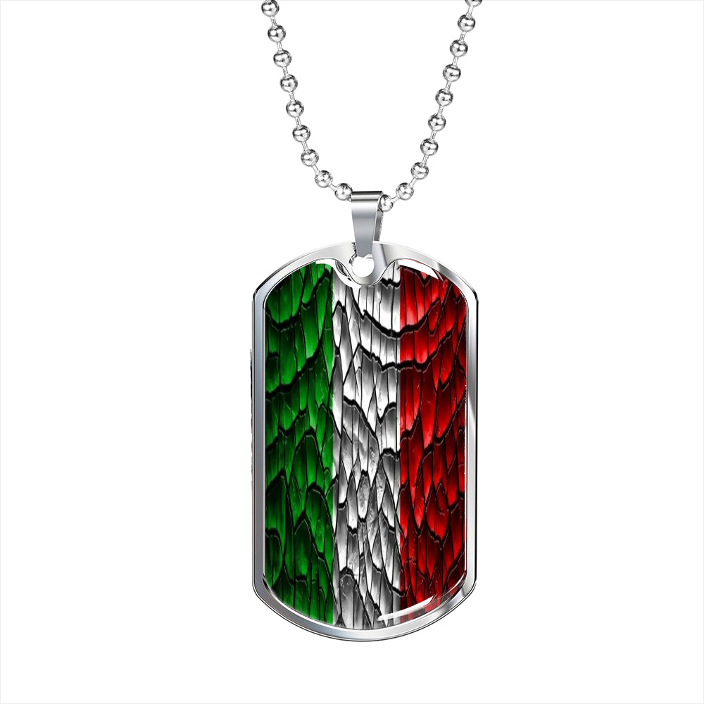 Italy Flag Art Dog-Tag