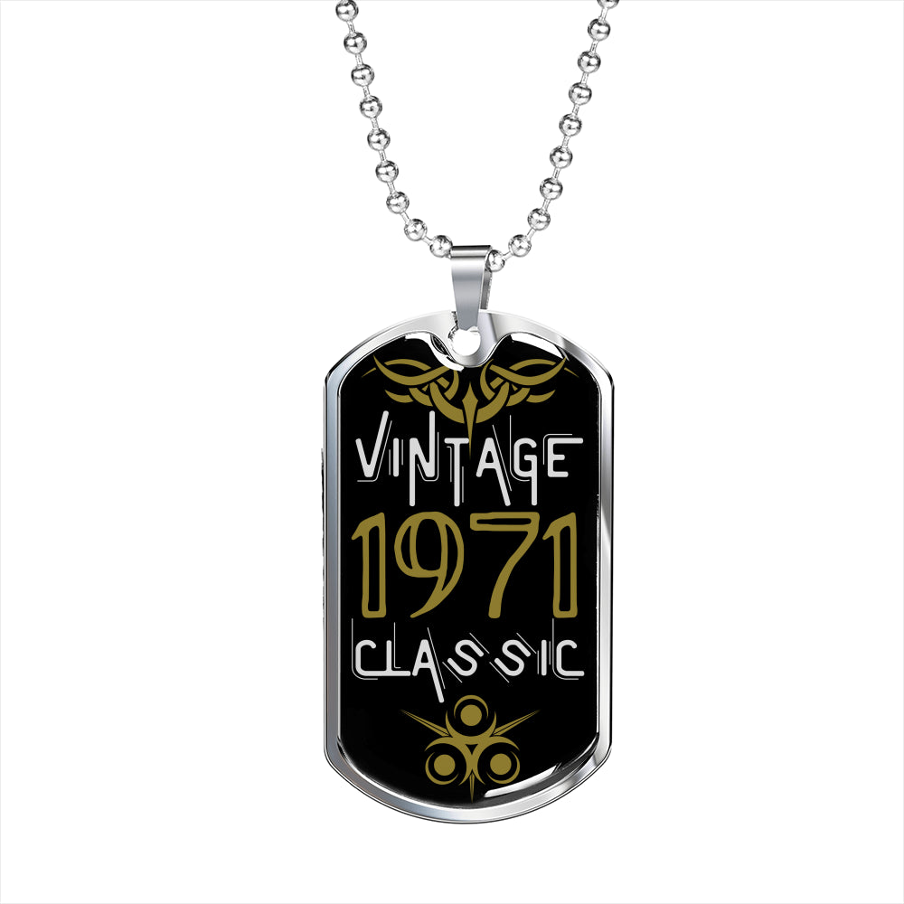 1971 Vintage Classic Dog-Tag Necklace