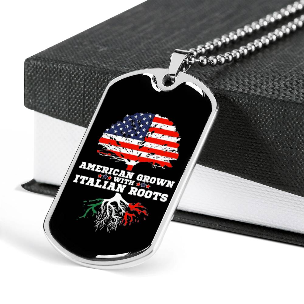 Italian Roots Dog-Tag Necklace