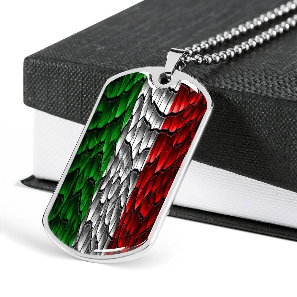 Italy Flag Art Dog-Tag
