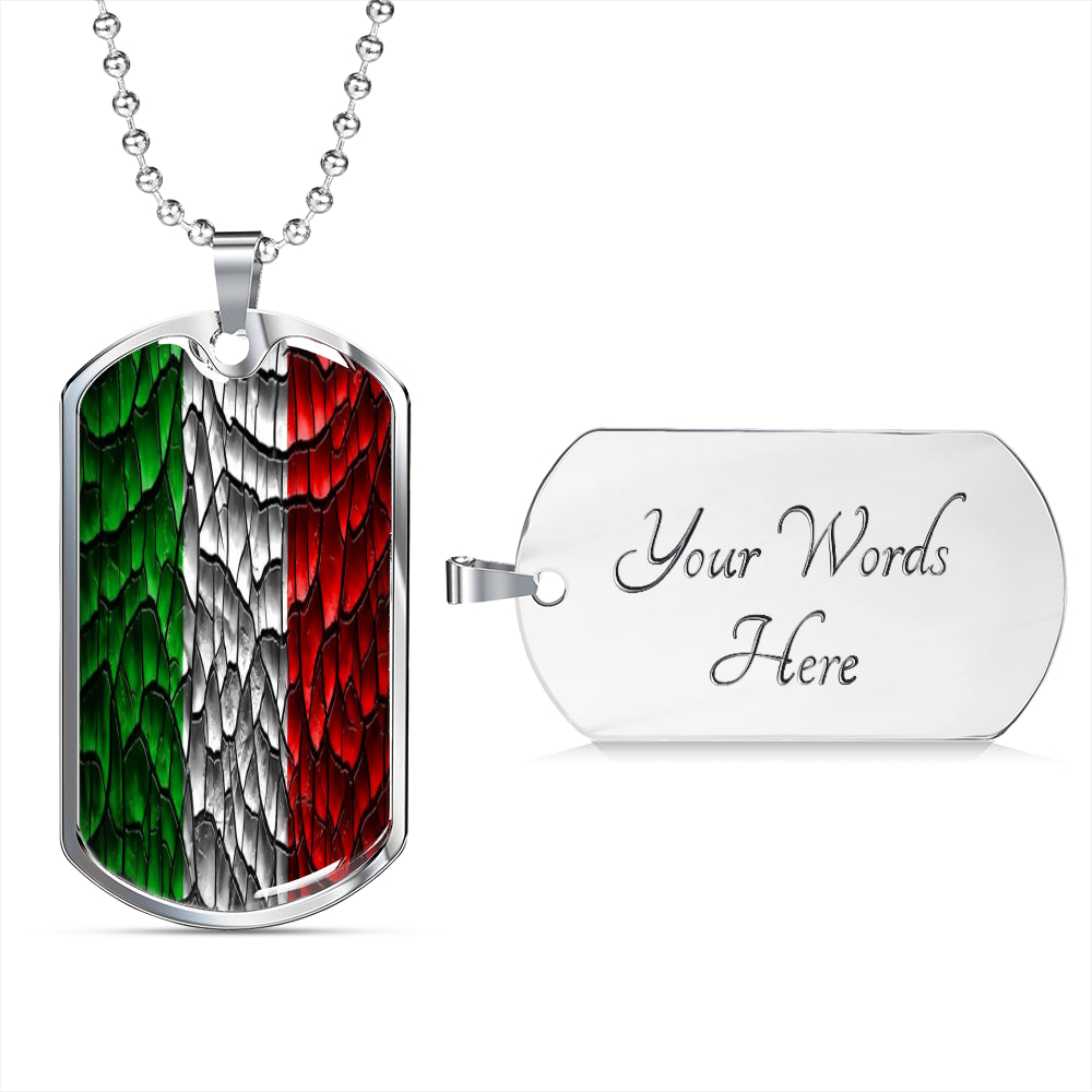 Italy Flag Art Dog-Tag