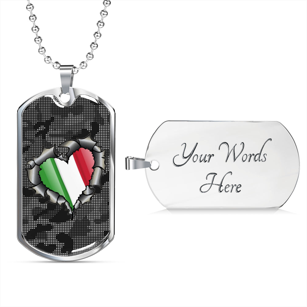 Italia Inside Dog-Tag Necklace