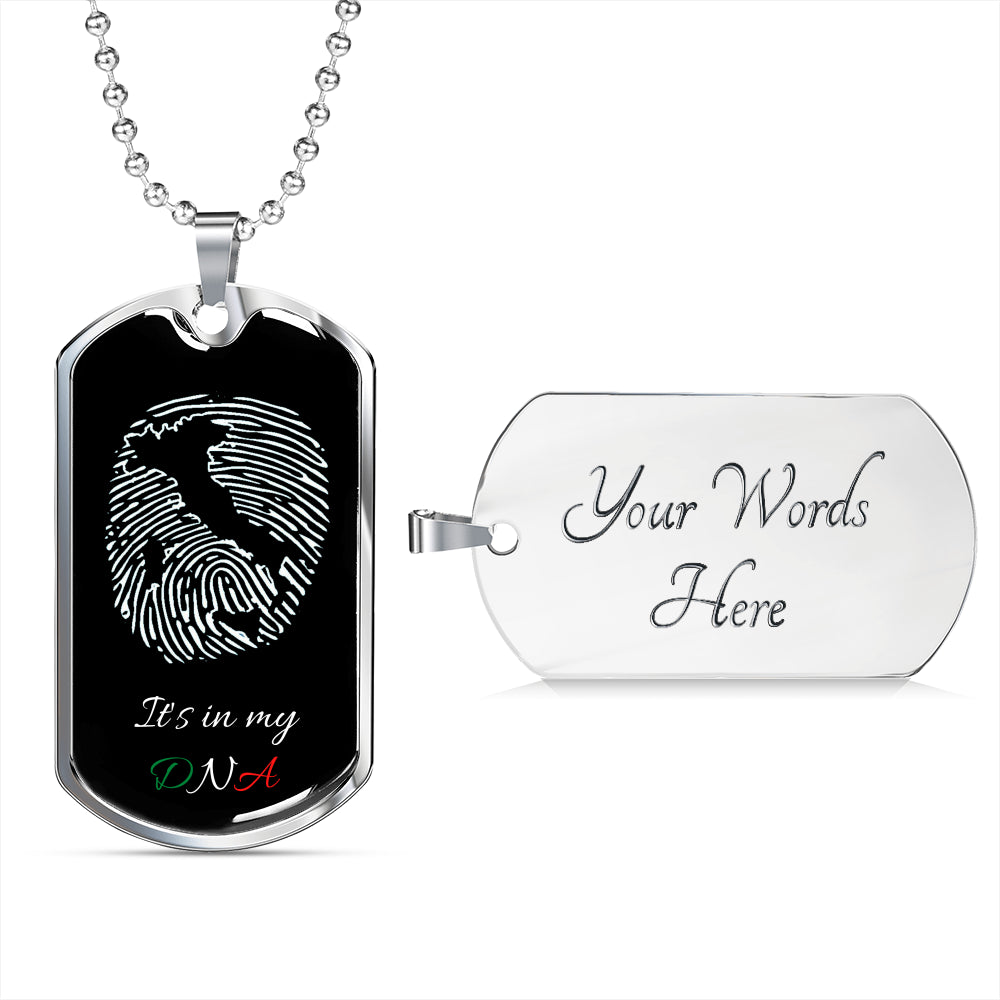 Italy In My DNA Italia Dog-Tag