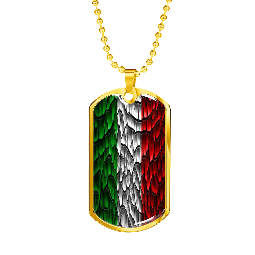 Italy Flag Art Dog-Tag