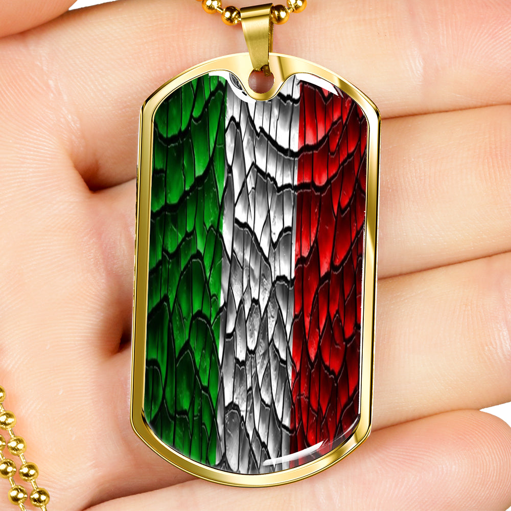 Italy Flag Art Dog-Tag