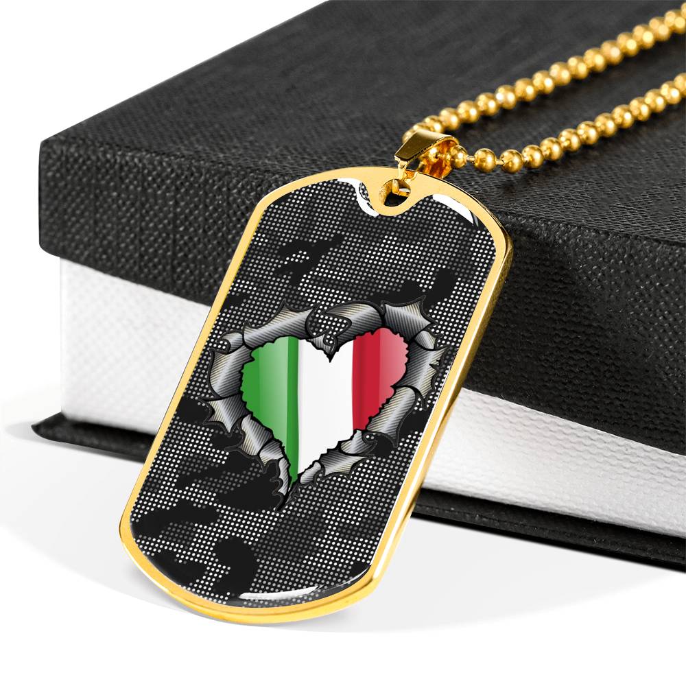Italia Inside Dog-Tag Necklace