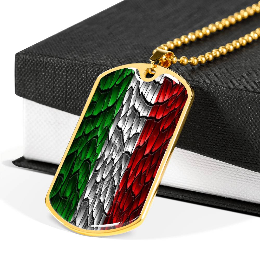Italy Flag Art Dog-Tag