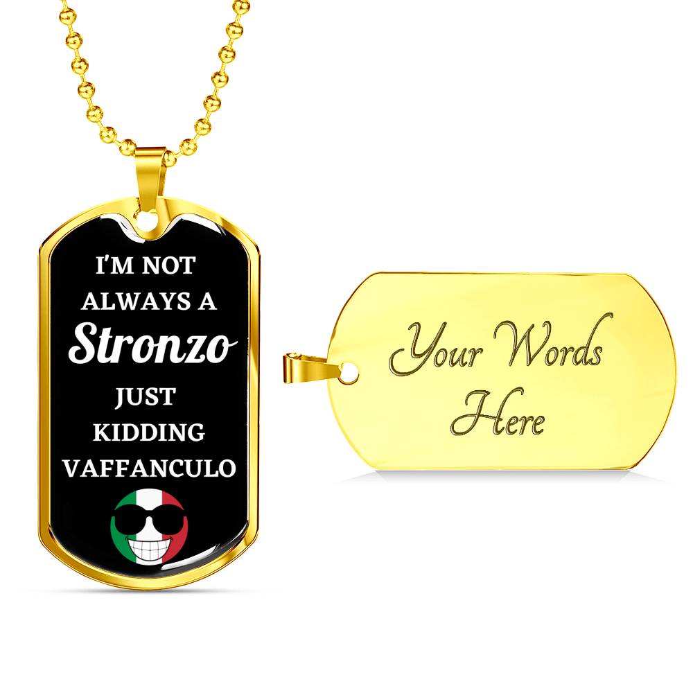 Stronzo Dog Tag Necklace
