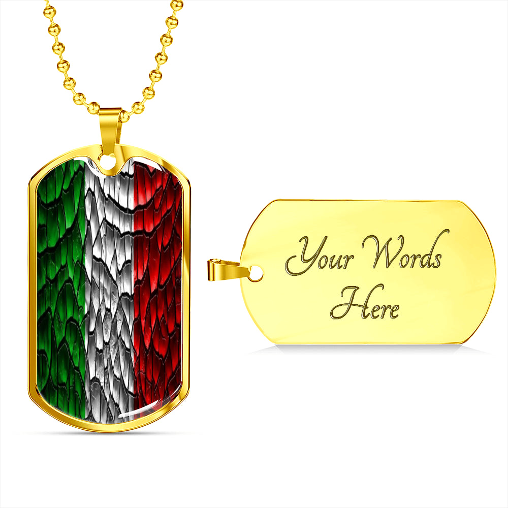 Italy Flag Art Dog-Tag