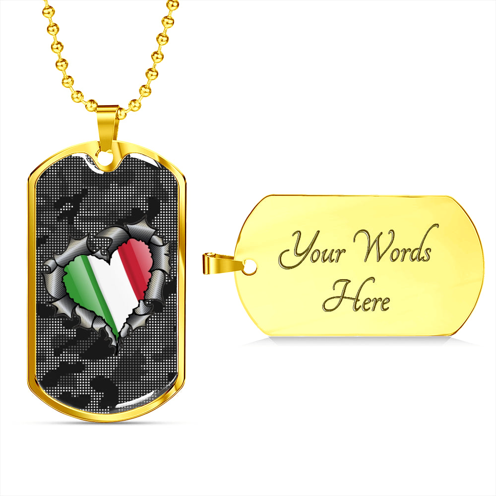 Italia Inside Dog-Tag Necklace