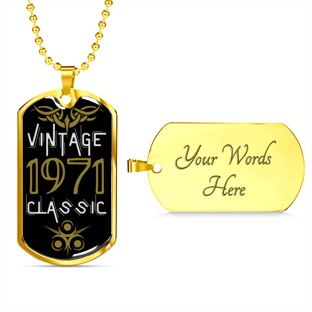 1971 Vintage Classic Dog-Tag Necklace