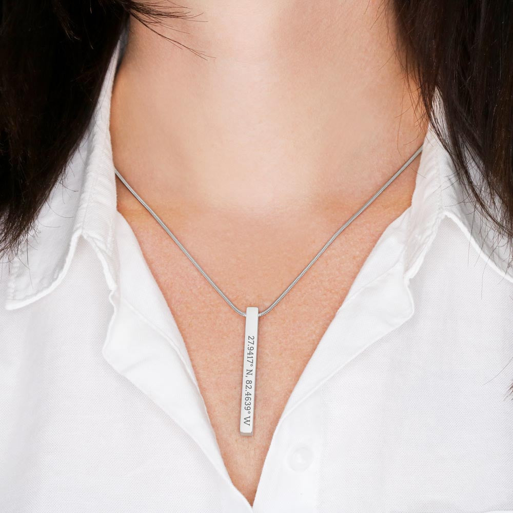 Coordinates Vertical Stick Necklace