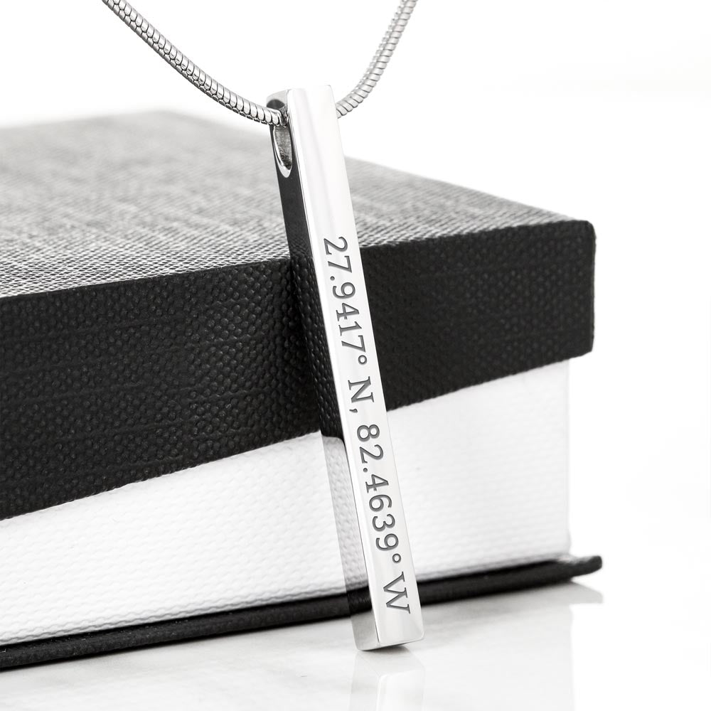 Coordinates Vertical Stick Necklace