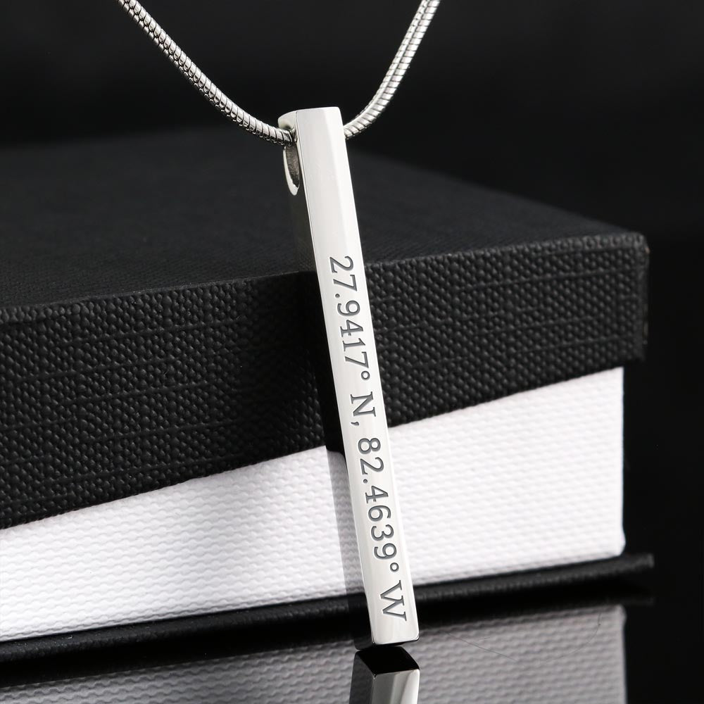 Coordinates Vertical Stick Necklace