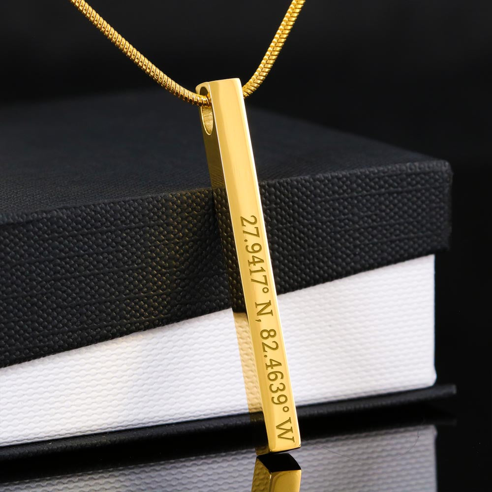 Coordinates Vertical Stick Necklace