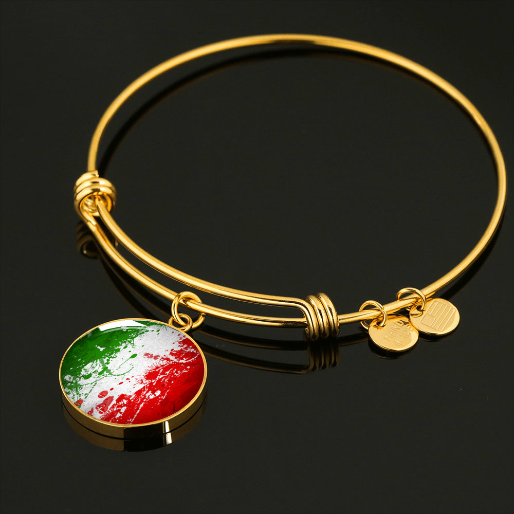 Italian Flag Art Bangle