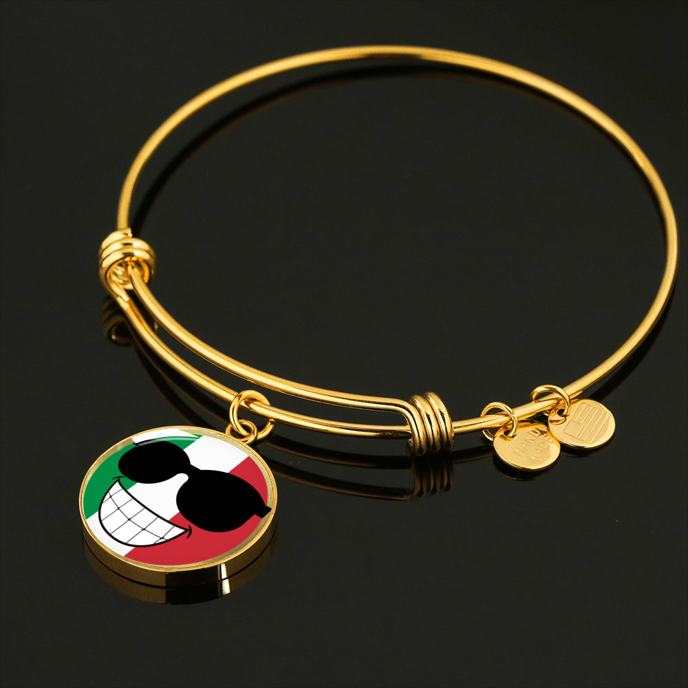 Italian Flag Smile Circle Bangle