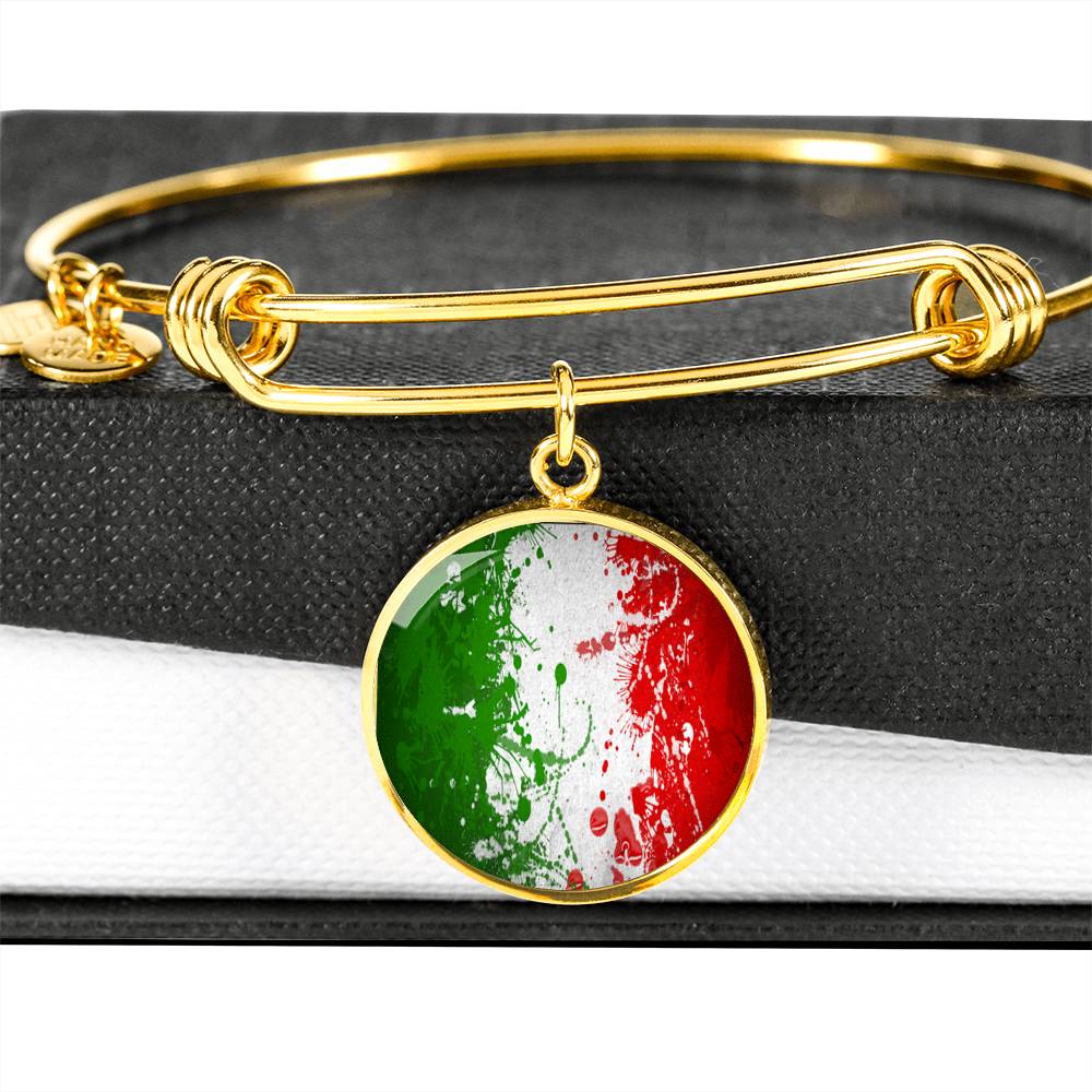 Italian Flag Art Bangle