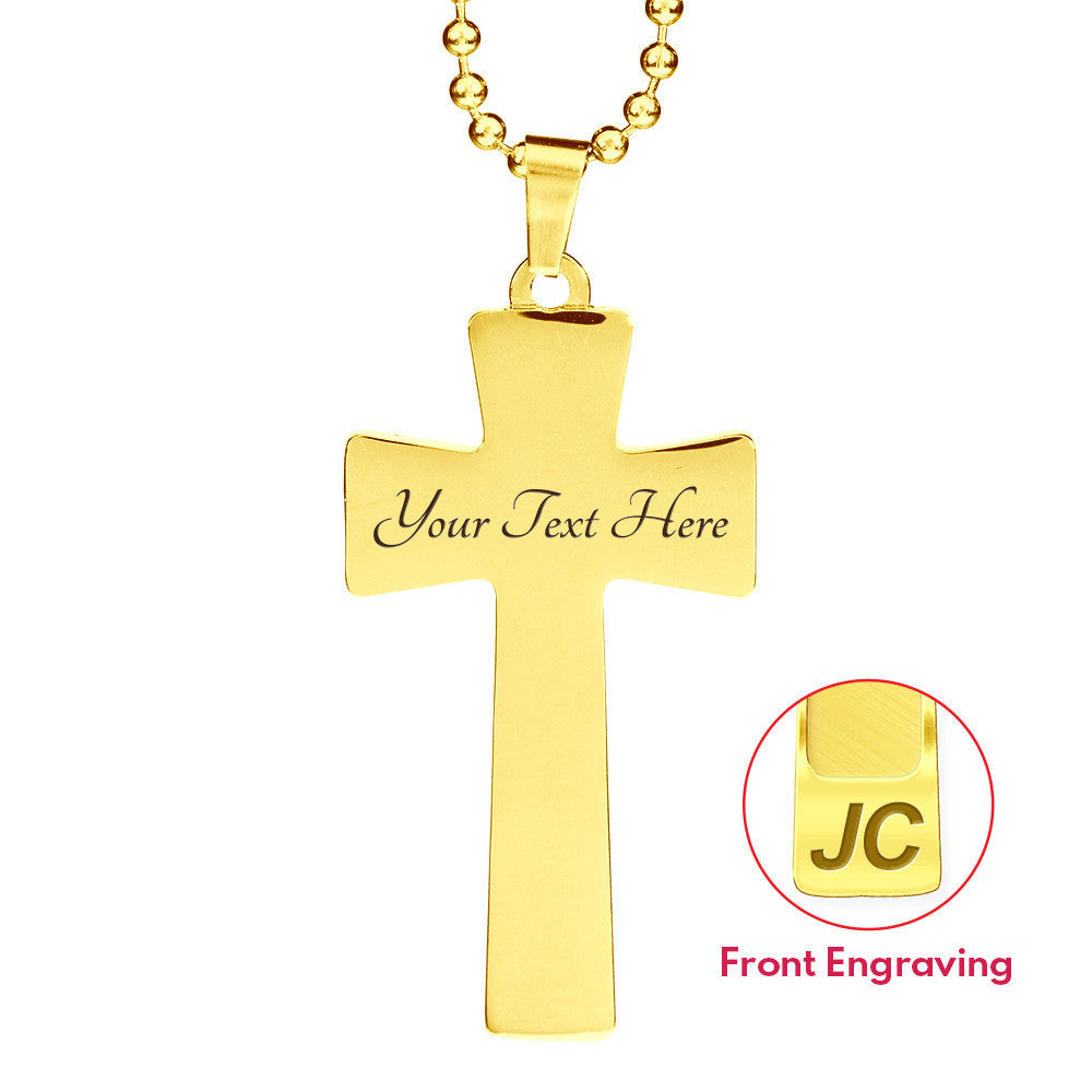 Italia Cross Pendant With Military Ball Chain