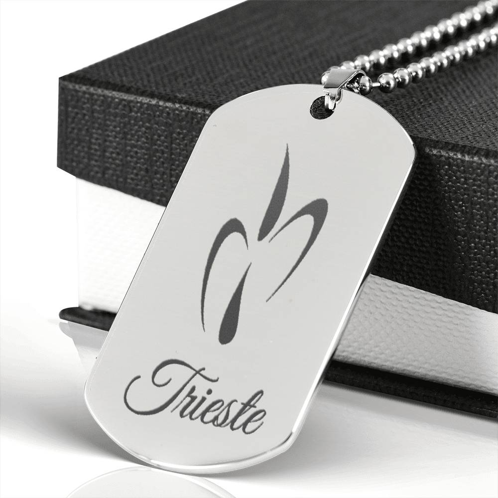 Trieste Stainless Steel Engraved Dog Tag