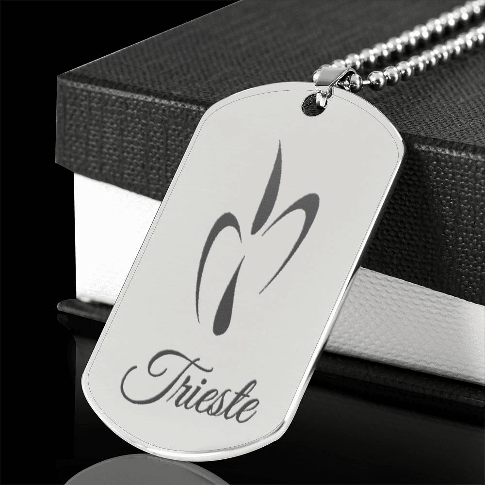 Trieste Stainless Steel Engraved Dog Tag