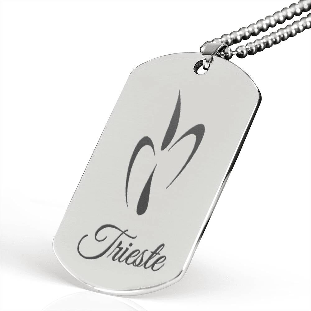 Trieste Stainless Steel Engraved Dog Tag