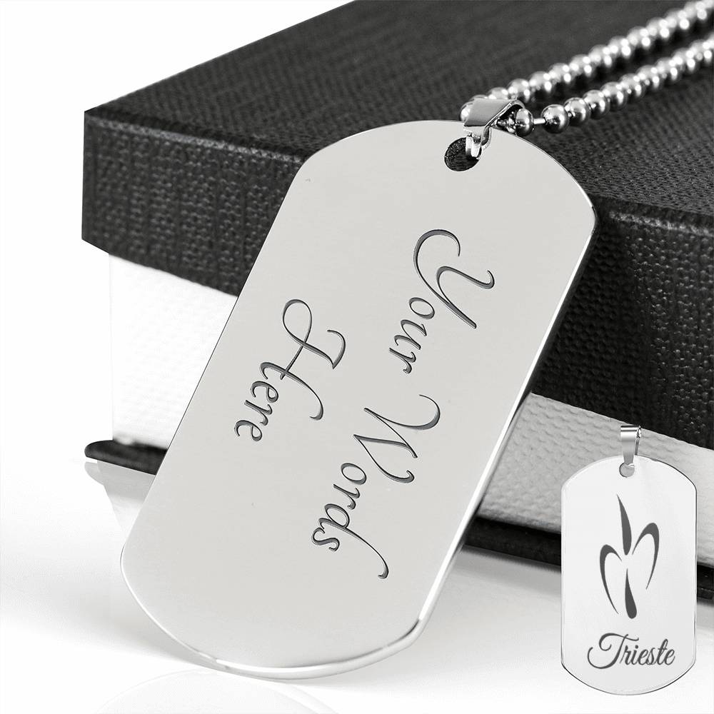 Trieste Stainless Steel Engraved Dog Tag