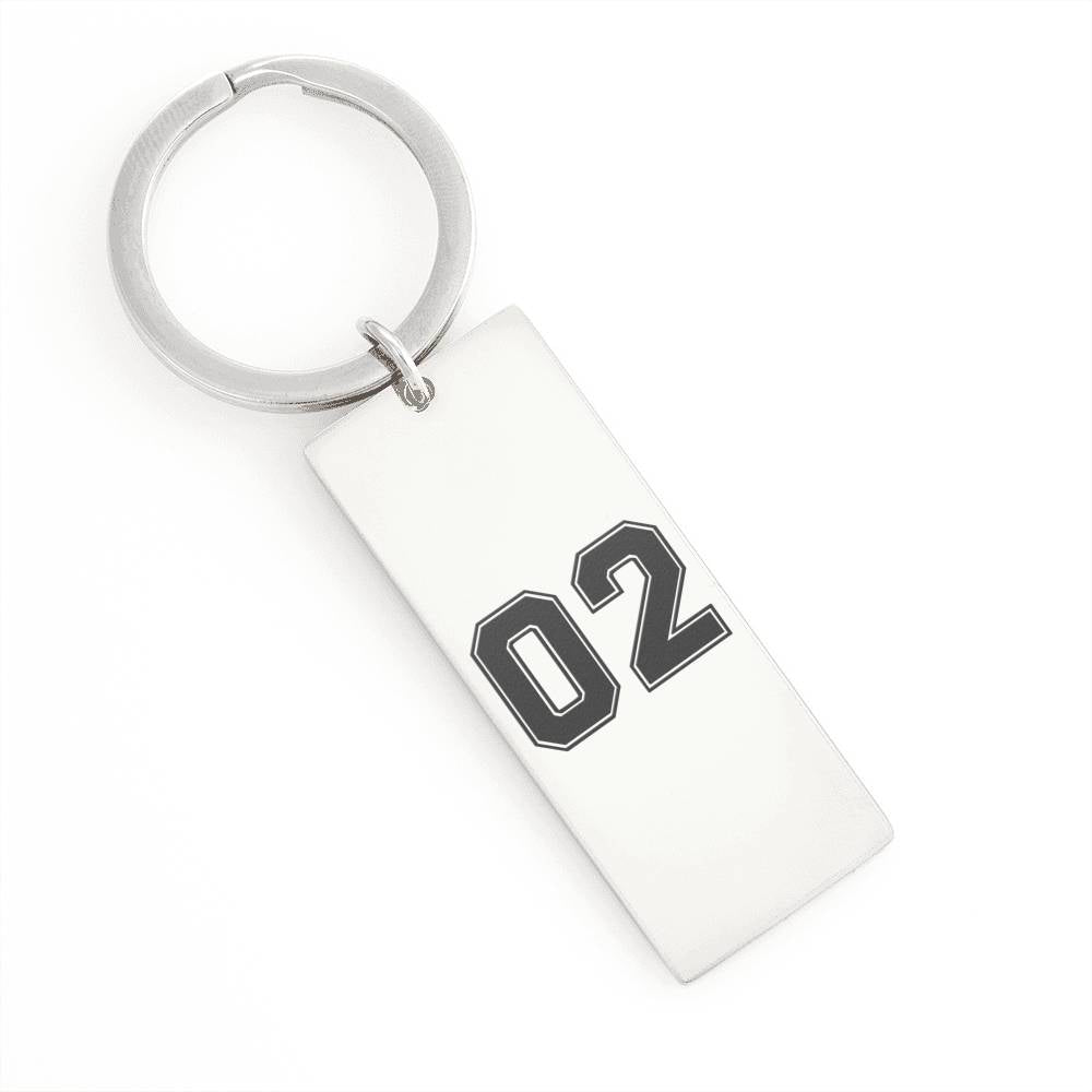 02 Stainless Steel Rectangle Keychain