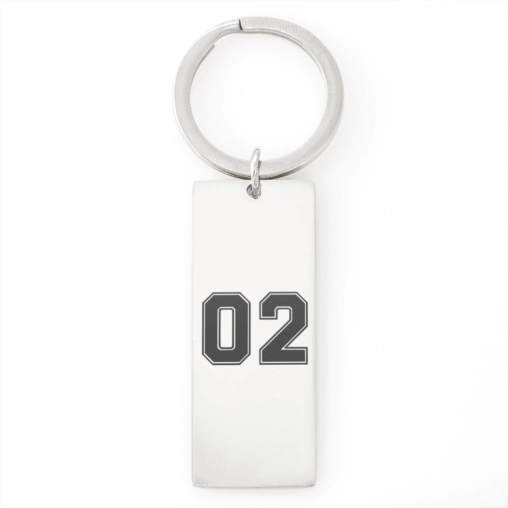 02 Stainless Steel Rectangle Keychain