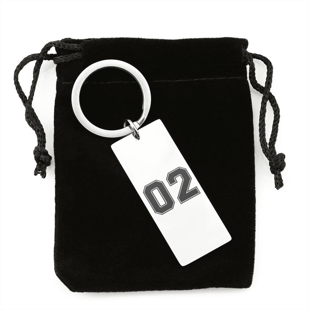 02 Stainless Steel Rectangle Keychain