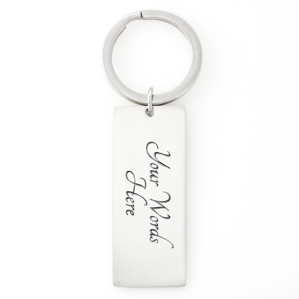 02 Stainless Steel Rectangle Keychain